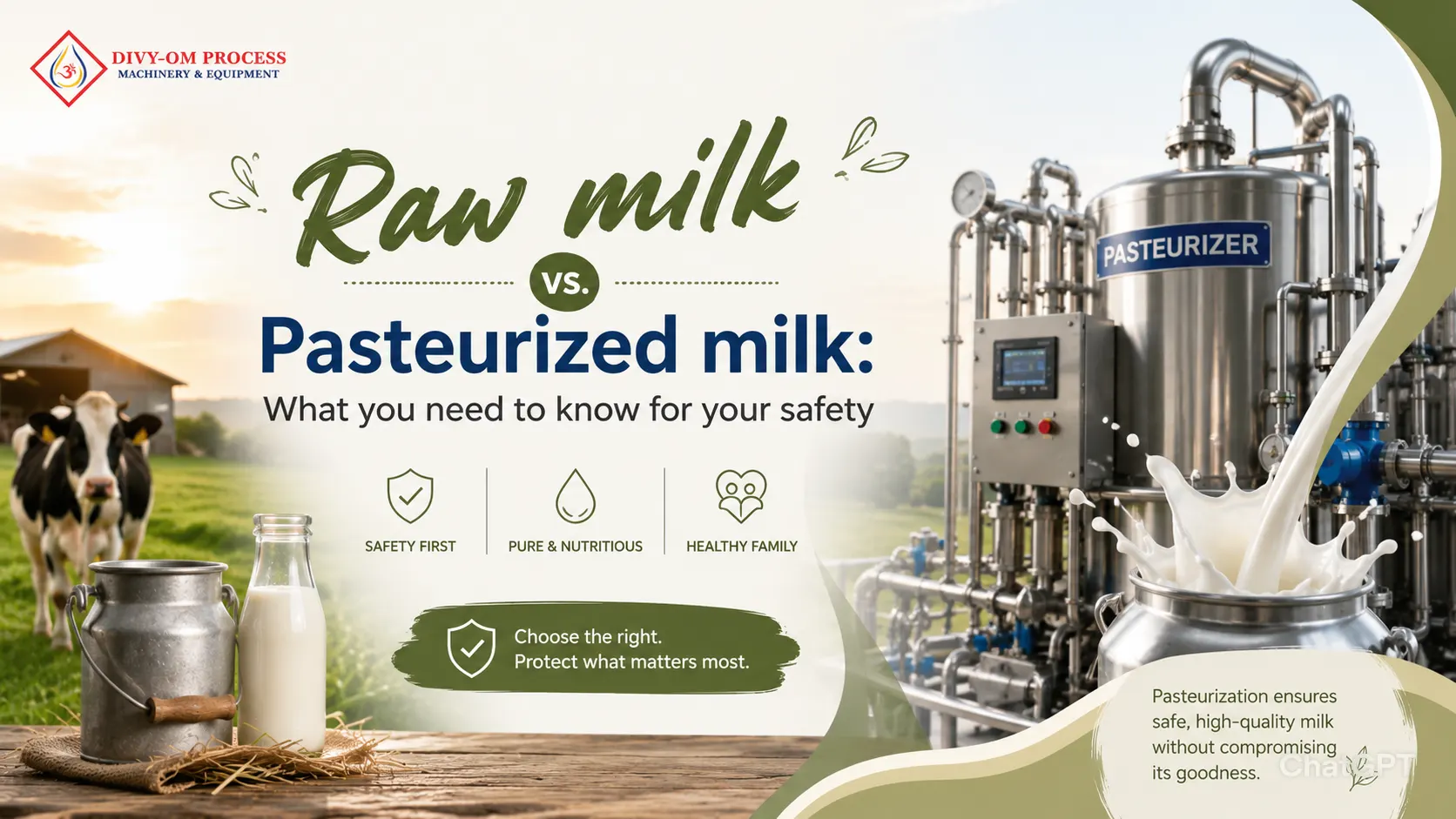 You are currently viewing Raw milk vs. Pasteurized milk: What you need to know for your safety